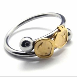 Anillo Fruit Love De Titanio Y Oro De 8 Mm