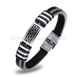 Elegante Pulsera De Titanio Con Personalidad Masculina C888