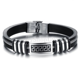 Elegante Pulsera De Titanio Con Personalidad Masculina C888