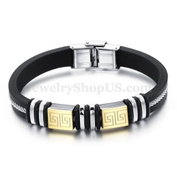 Elegante Pulsera De Titanio Para Hombre C932