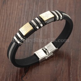 Elegante Pulsera De Titanio Para Hombre C932