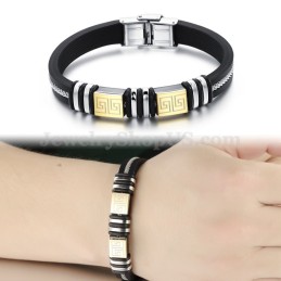 Elegante Pulsera De Titanio Para Hombre C932