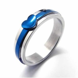 Anillo De Titanio Azul Dulce De 5 Mm