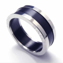 Anillo De Titanio Negro Love De 8 Mm