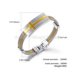 Pulsera De Titanio Con Personalidad Para Hombre C754