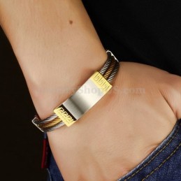 Exquisita Pulsera De Titanio Para Hombre C755