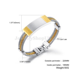 Exquisita Pulsera De Titanio Para Hombre C755