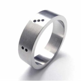Anillo De Titanio Dice Para Hombre De 6 Mm