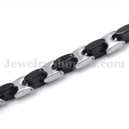 Impresionante Cadena De Titanio Negra Para Hombre