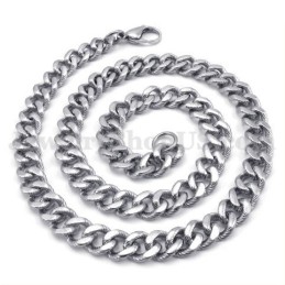 Collar De Cadena De Titanio Para Hombre, De Plata Sexy