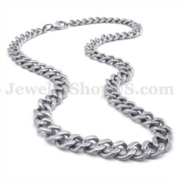 Collar De Cadena De Titanio Para Hombre, De Plata Sexy