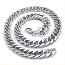 Cadena De Titanio Para Hombre, De Plata, En Oferta