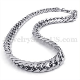 Cadena De Titanio Para Hombre, De Plata, En Oferta