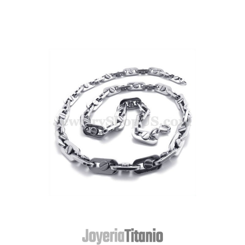 Elegante Cadena De Collar De Titanio Para Hombre Elegante Cadena De Collar De Titanio Para Hombre