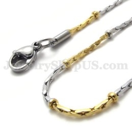 Cadena De Collar De Titanio Dorado De Moda