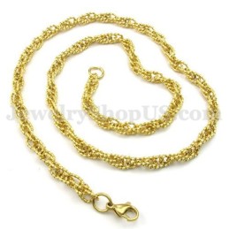 Cadena De Titanio Dorada Para Hombre En Oferta