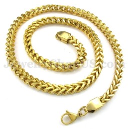 Cadena De Titanio Dorada Para Hombre En Oferta
