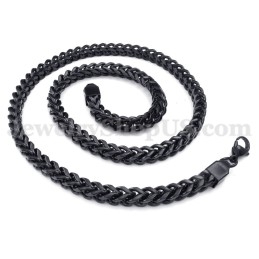 Exquisito Collar De Cadena De Titanio Negro Para Hombre