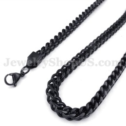 Exquisito Collar De Cadena De Titanio Negro Para Hombre