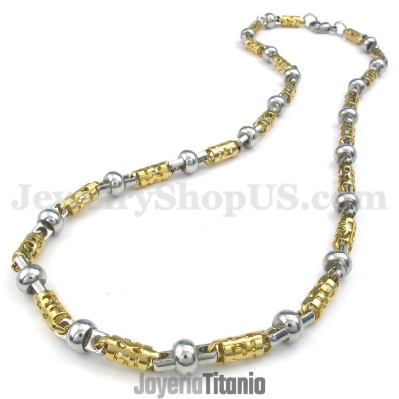Cadena De Collar De Titanio Para Hombre De Moda