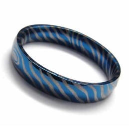 Anillo De Titanio Azul Para Mujer De 4 Mm