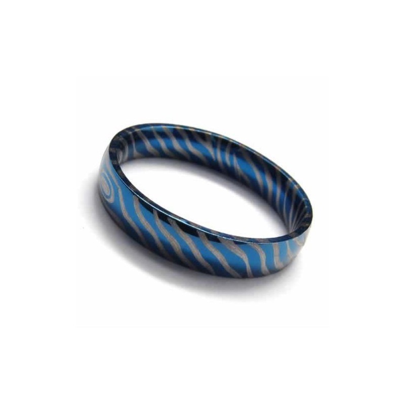 Anillo De Titanio Azul Para Mujer De 4 Mm