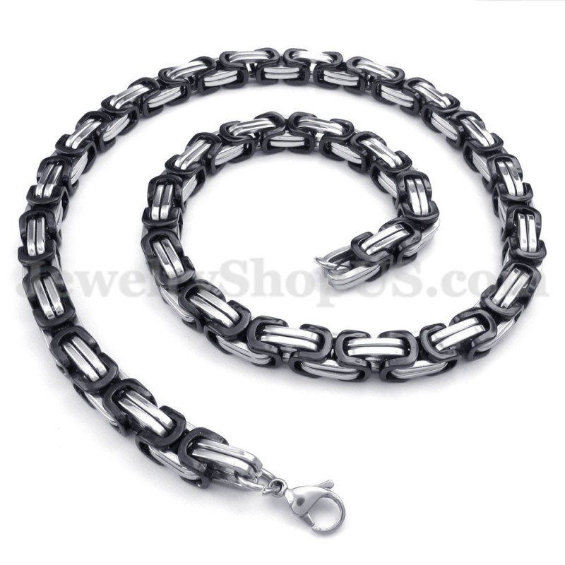 Impresionante Cadena De Collar De Titanio Para Hombre