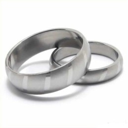 Anillo De Titanio Abovedado Unisex De 6 Mm