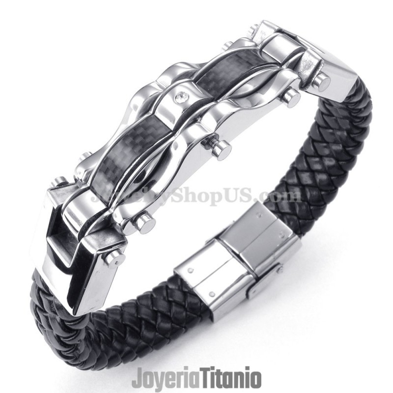 Exquisitas Pulseras De Titanio Dorado Y Negro Para Hombre Exquisitas Pulseras De Titanio Dorado Y Negro Para Hombre