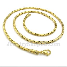 Collar De Titanio Y Oro Para Hombre