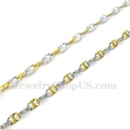 Collar De Titanio Y Oro Para Mujer
