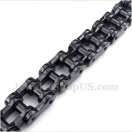 Pulsera De Cadena De Bicicleta De Titanio Negro Para Hombre