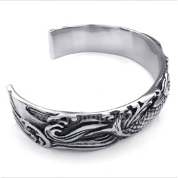 Pulsera De Titanio Con Diseño De Piscis Para Hombre