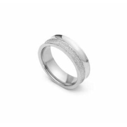 Anillo De Titanio Y Plata Cepillado De 6 Mm