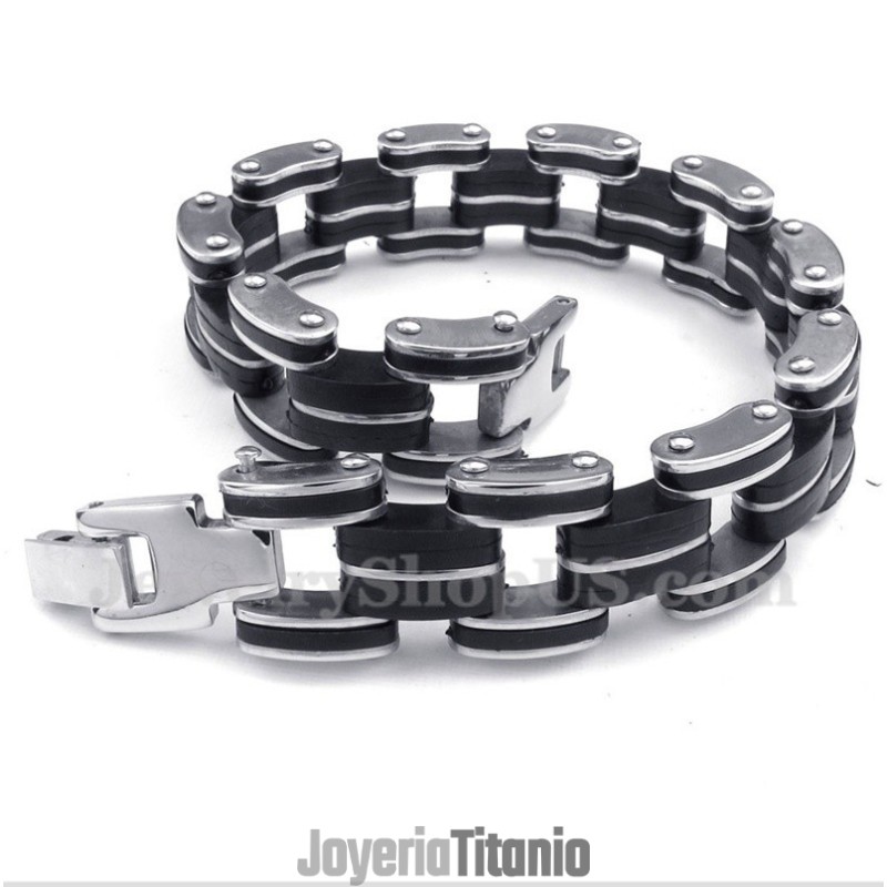 Pulsera De Caucho De Titanio Para Hombre
