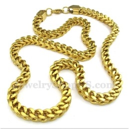 Collar De Titanio Y Oro Para Hombre