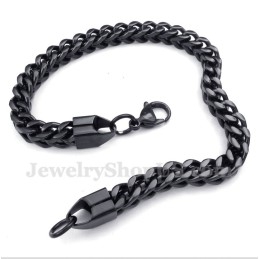 Pulsera De Titanio Negra Para Hombre