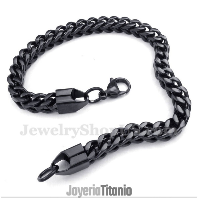 Pulsera De Titanio Negra Para Hombre Pulsera De Titanio Negra Para Hombre