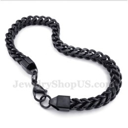 Pulsera De Titanio Negra Para Hombre