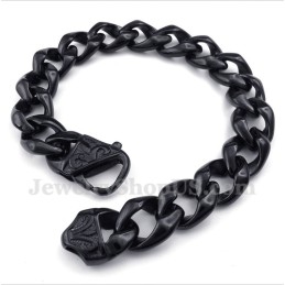 Pulsera De Titanio Fundido Negro Para Hombre