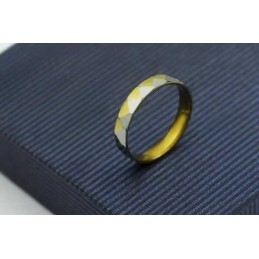 Anillo De Titanio De Oro Y Plata De 4 Mm
