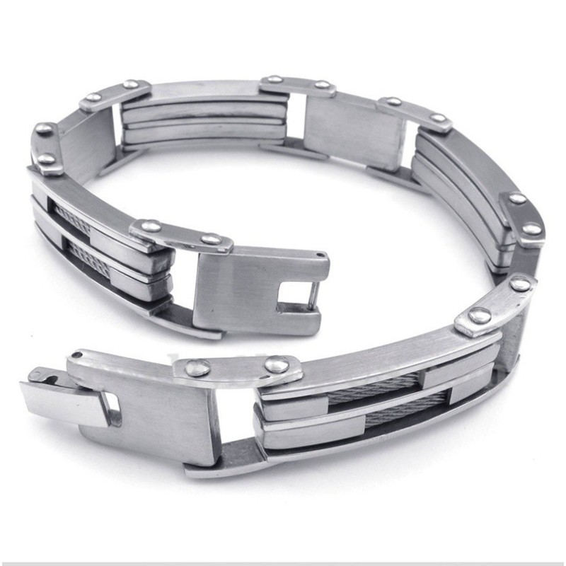 Pulsera De Cable De Titanio Para Hombre