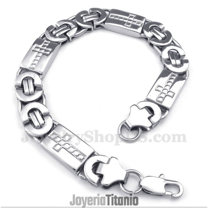 Pulsera De Cruz De Titanio Para Hombre Pulsera De Cruz De Titanio Para Hombre