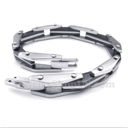 Pulsera De Titanio Negra Para Hombre