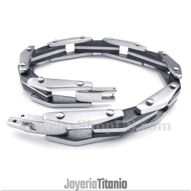 Pulsera De Titanio Negra Para Hombre Pulsera De Titanio Negra Para Hombre