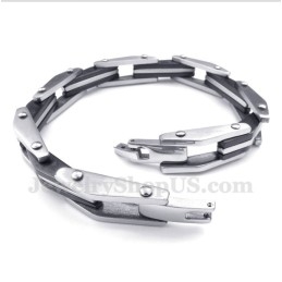 Pulsera De Titanio Negra Para Hombre