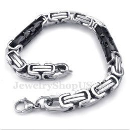 Pulsera Cilíndrica De Titanio Negra Para Hombre
