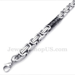 Pulsera Cilíndrica De Titanio Negra Para Hombre