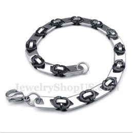 Pulsera Redonda De Titanio Negro Para Hombre