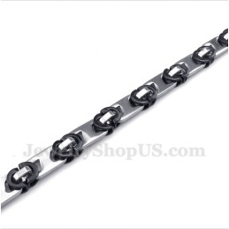 Pulsera Redonda De Titanio Negro Para Hombre